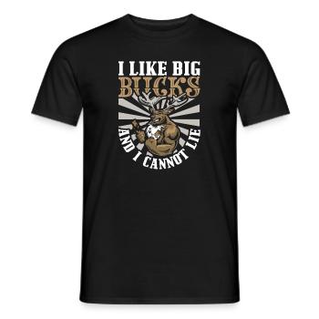 Chasse au cerf Chasseurs de cerfs Saison de chasse au chevreuil Chasse au chevreuil - T-shirt homme - noir - Devant - AI Model Male 178 light (178cm)