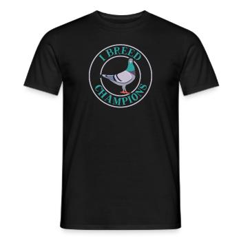 Pigeon Pigeon Racing Pigeon Racer Pigeon Keeper - Men's T-Shirt - black - Front - AI Model Male 178 light (178cm)