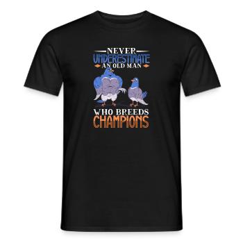 Pigeon Pigeon Racing Pigeon Racer Pigeon Keeper - Men's T-Shirt - black - Front - AI Model Male 178 light (178cm)
