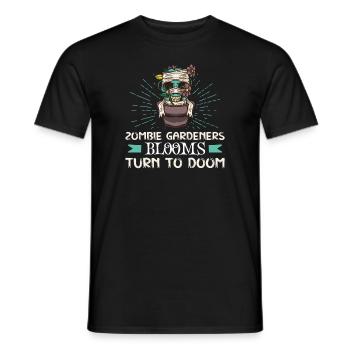 Horror Garden Gardener Zombie Plant Gardening - Men's T-Shirt - black - Front - AI Model Male 178 light (178cm)
