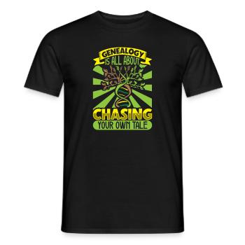Arbre généalogique Historien de la famille Généalogie Généalogiste - T-shirt homme - noir - Devant - AI Model Male 178 light (178cm)
