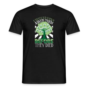 Arbre généalogique Historien de la famille Généalogie Généalogiste - T-shirt homme - noir - Devant - AI Model Male 178 light (178cm)