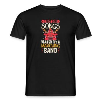 Musique de répétition de l’école clarinettiste de fanfare - T-shirt homme - noir - Devant - AI Model Male 178 light (178cm)