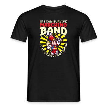 Marching Band Clarinetist School Rehearsal Music - Men's T-Shirt - black - Front - AI Model Male 178 light (178cm)