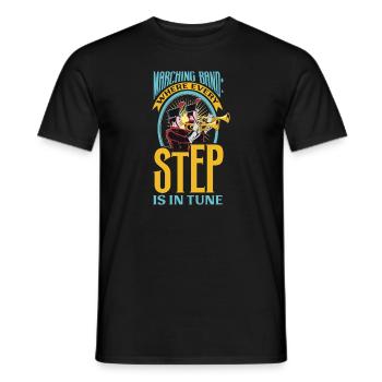 Musique de répétition de l’école clarinettiste de fanfare - T-shirt homme - noir - Devant - AI Model Male 178 light (178cm)