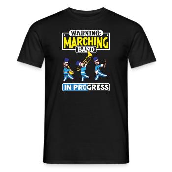 Marching Band Clarinetist School Rehearsal Music - Men's T-Shirt - black - Front - AI Model Male 178 light (178cm)