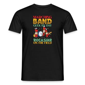 Marching Band Clarinetist School Rehearsal Music - Men's T-Shirt - black - Front - AI Model Male 178 light (178cm)