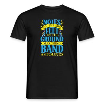 Marching Band Clarinetist School Rehearsal Music - Men's T-Shirt - black - Front - AI Model Male 178 light (178cm)