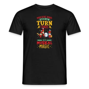 Marching Band Clarinetist School Rehearsal Music - Men's T-Shirt - black - Front - AI Model Male 178 light (178cm)