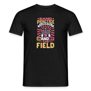 Musique de répétition de l’école clarinettiste de fanfare - T-shirt homme - noir - Devant - AI Model Male 178 light (178cm)