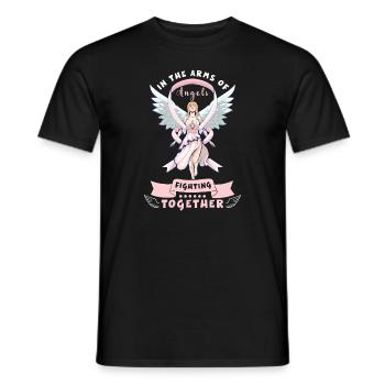 Breast cancer Awareness Support Survivors Pink - Men's T-Shirt - black - Front - AI Model Male 178 light (178cm)
