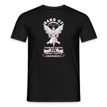 Breast cancer Awareness Support Survivors Pink - Men's T-Shirt - black - Front - AI Model Male 178 light (178cm)