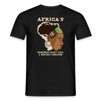 Afro Black Girl Pride Afro Girl Afrocentrique - T-shirt homme - noir - Devant - AI Model Male 178 light (178cm)