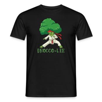Broccoli Martial Arts Karate MMA Boxing Kicks - Men's T-Shirt - black - Front - AI Model Male 178 light (178cm)