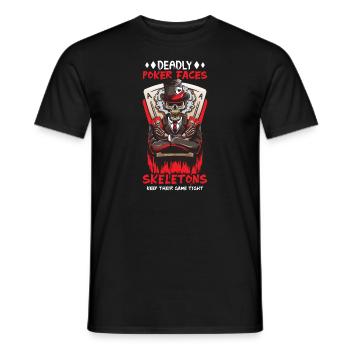 Poker Casino Joueur de poker Jeu de roulette - T-shirt homme - noir - Devant - AI Model Male 178 light (178cm)