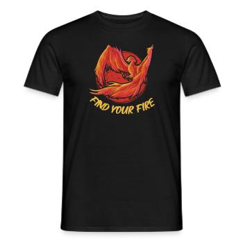 Phoenix Bird Mythical Creatures - Men's T-Shirt - black - Front - AI Model Male 178 light (178cm)