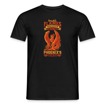 Phoenix Bird Mythical Creatures - Men's T-Shirt - black - Front - AI Model Male 178 light (178cm)