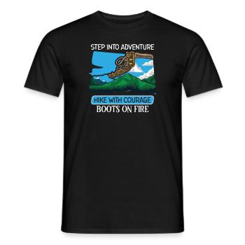 chaussures de randonnée randonnée en plein air randonneurs nature montagne - T-shirt homme - noir - Devant - AI Model Male 178 light (178cm)