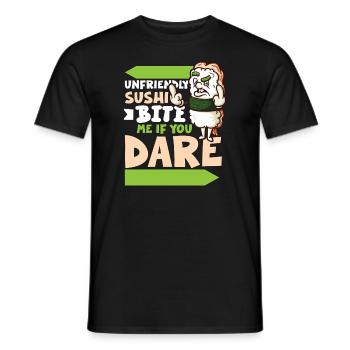 Drôle de sushis malheureux Nourriture japonaise Miso-Malheureux - T-shirt homme - noir - Devant - AI Model Male 178 light (178cm)