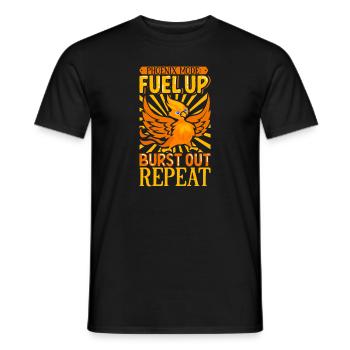 Phoenix Bird Mythical Creatures - Men's T-Shirt - black - Front - AI Model Male 178 light (178cm)
