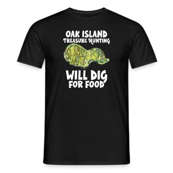 Oak Island / Treasure Hunting Oak Island Mystery - Männer T-Shirt - Schwarz - Vorne - AI Model Male 178 light (178cm)