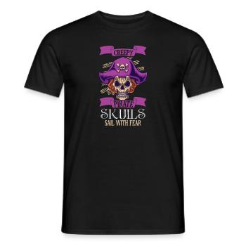 Horror Pirate Pirate Ship Pirate Captain Horror - Männer T-Shirt - Schwarz - Vorne - AI Model Male 178 light (178cm)