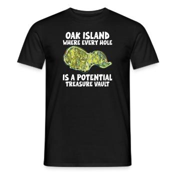 Oak Island / Treasure Hunting Oak Island Mystery - Men's T-Shirt - black - Front - AI Model Male 178 light (178cm)