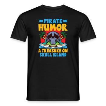 Drôle d’horreur Pirate Bateau Pirate Capitaine Pirate - T-shirt homme - noir - Devant - AI Model Male 178 light (178cm)