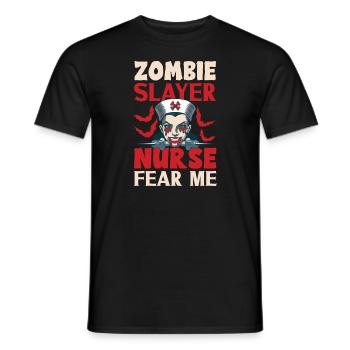 Creepy Nurse Horror Nurse - Men's T-Shirt - black - Front - AI Model Male 178 light (178cm)
