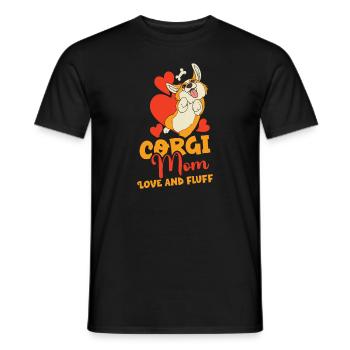 Dog Welsh Corgi Pet Dog Lover Puppy Welsh Dog - Männer T-Shirt - Schwarz - Vorne - AI Model Male 178 light (178cm)