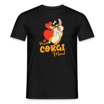 Dog Welsh Corgi Pet Dog Lover Puppy Welsh Dog - Männer T-Shirt - Schwarz - Vorne - AI Model Male 178 light (178cm)