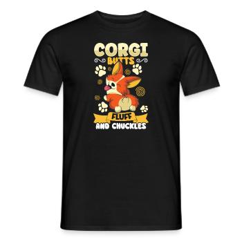 Dog Welsh Corgi Pet Dog Lover Puppy Welsh Dog - Männer T-Shirt - Schwarz - Vorne - AI Model Male 178 light (178cm)