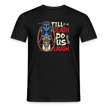 Funny Gothic Goth Wedding Bride Goth Halloween - Men's T-Shirt - black - Front - AI Model Male 178 light (178cm)