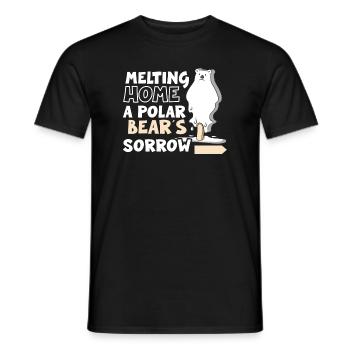 Eisbär Globale Erwärmung Arktische Robbenjagd - Männer T-Shirt - Schwarz - Vorne - AI Model Male 178 light (178cm)