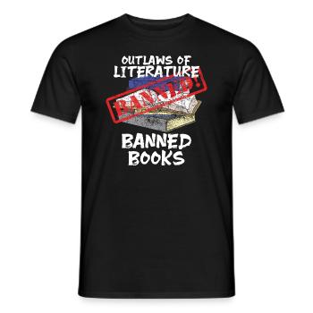 Verbotene Bücher Lesen. Verbotene Bücher Lesen. - Männer T-Shirt - Schwarz - Vorne - AI Model Male 178 light (178cm)