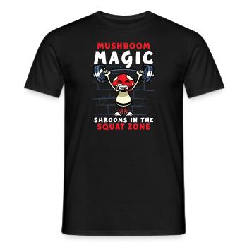 Funny Mushroom Fitness Gym Workout Power - T-shirt homme - noir - Devant - AI Model Male 178 light (178cm)