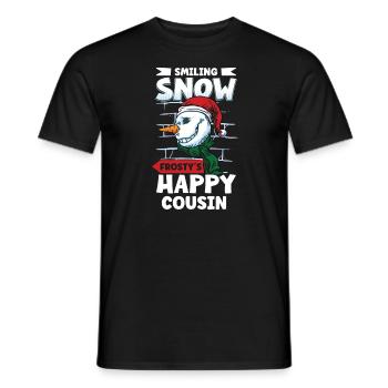 Funny Snowman Season Winter Christmas Snowman Joy - Männer T-Shirt - Schwarz - Vorne - AI Model Male 178 light (178cm)