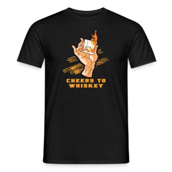 Whiskey-liebhaber Cheers Whiskey-bar Reiches Aroma - Männer T-Shirt - Schwarz - Vorne - AI Model Male 178 light (178cm)