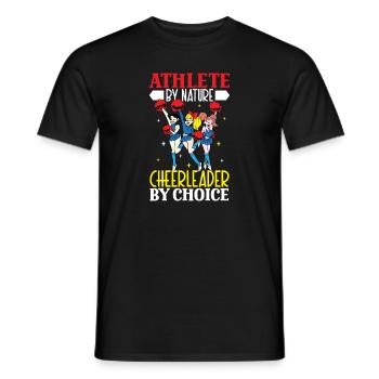 Tenue de pom-pom girl - T-shirt homme - noir - Devant - AI Model Male 178 light (178cm)