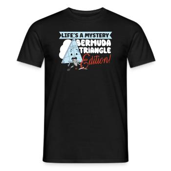Mysterious enforced disappearances in the Bermuda Triangle - Men's T-Shirt - black - Front - AI Model Male 178 light (178cm)