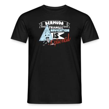 Mysterious enforced disappearances in the Bermuda Triangle - Men's T-Shirt - black - Front - AI Model Male 178 light (178cm)