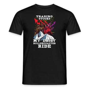 Traders boursiers, traders Forex, trading investisseur - T-shirt homme - noir - Devant - AI Model Male 178 light (178cm)