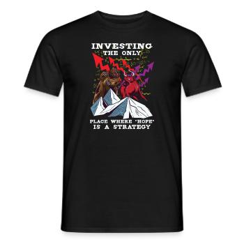 Traders boursiers, traders Forex, trading investisseur - T-shirt homme - noir - Devant - AI Model Male 178 light (178cm)
