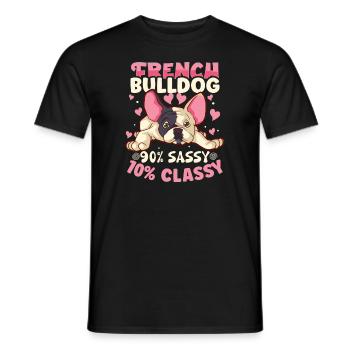 french bulldog english bulldog dog lover bulldog - Männer T-Shirt - Schwarz - Vorne - AI Model Male 178 light (178cm)
