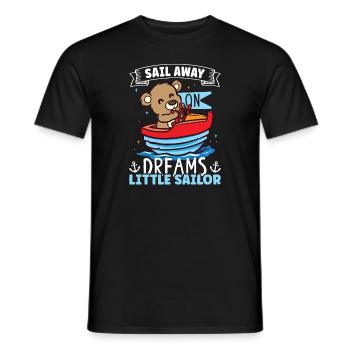 Bateau papa Capitaine Pontoon Sailor Croisière - T-shirt homme - noir - Devant - AI Model Male 178 light (178cm)