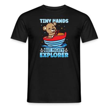 Bateau papa Capitaine Pontoon Sailor Croisière - T-shirt homme - noir - Devant - AI Model Male 178 light (178cm)
