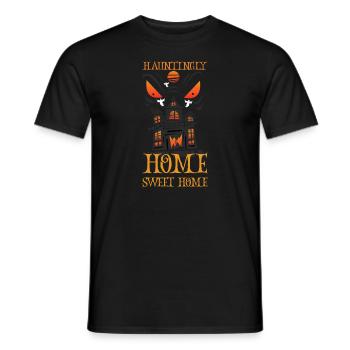 Horror Paranormal Haunted House Creepy Halloween - Men's T-Shirt - black - Front - AI Model Male 178 light (178cm)