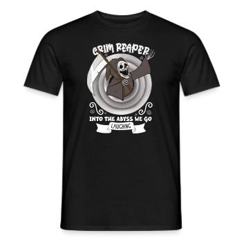 Funny Creepy Grim Reaper, Dead Man - Men's T-Shirt - black - Front - AI Model Male 178 light (178cm)