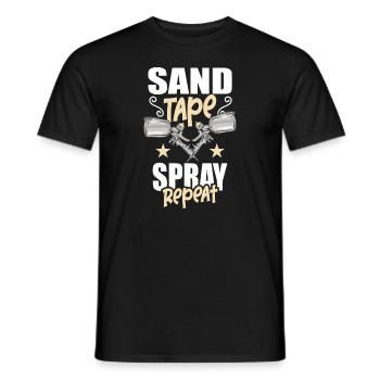 Car Painter Car Body Painter - Men's T-Shirt - black - Front - AI Model Male 178 light (178cm)