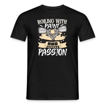 Car Painter Car Body Painter - Men's T-Shirt - black - Front - AI Model Male 178 light (178cm)